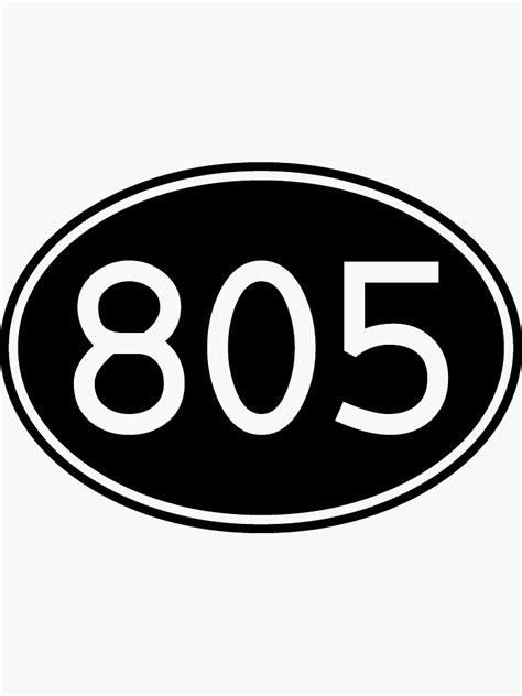 Area Code 805 California Sticker For Sale By Smashtransit Redbubble