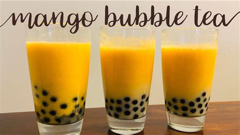 Best Mango Smoothie With Tapioca Pearls Easy Mango Bubble Tea Recipe