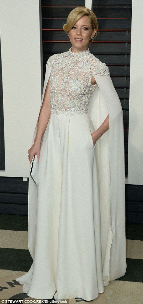 Jessica Alba Wears Plunging White Gown To Vanity Fair Oscar Party