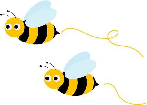 Download Honey Bees Insect Clipart Cartoon Bees Flying Png Download Pinclipart