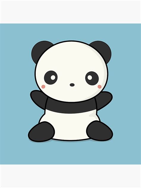 Lovely Cute Kawaii Panda Wants To Hug Poster For Sale By Wordsberry