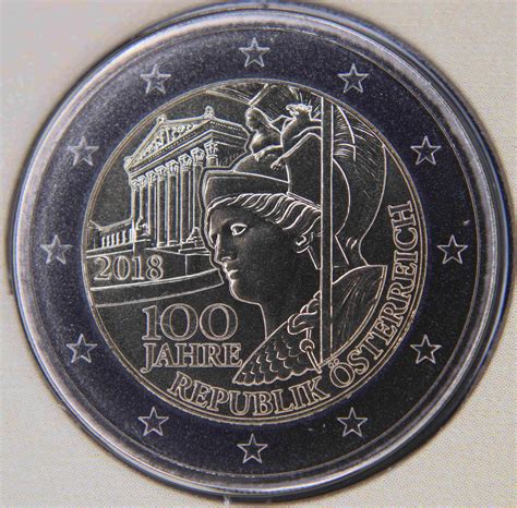Austria 2 Euro Coin Centenary Of The Founding Of The Republic Of