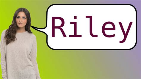 How To Say Riley In French Youtube