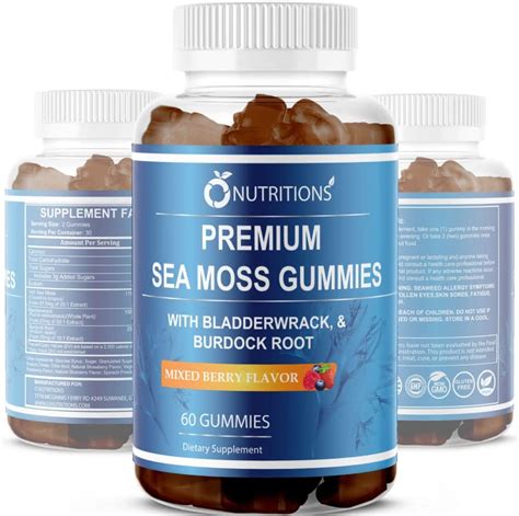 O Nutritions Premium Sea Moss Gummies Made With Irish Sea