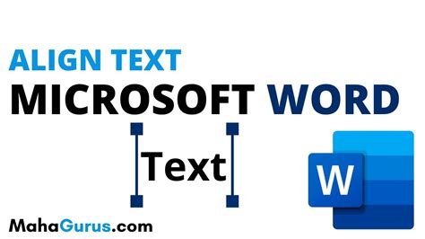 How To Align Text In Ms Word Align Text Microsoft Word Youtube