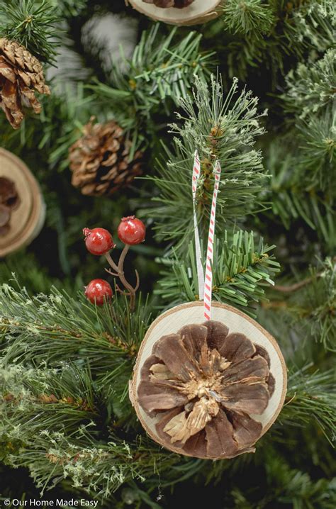 How To Make Rustic Wood Slice Ornaments Our Home Made Easy