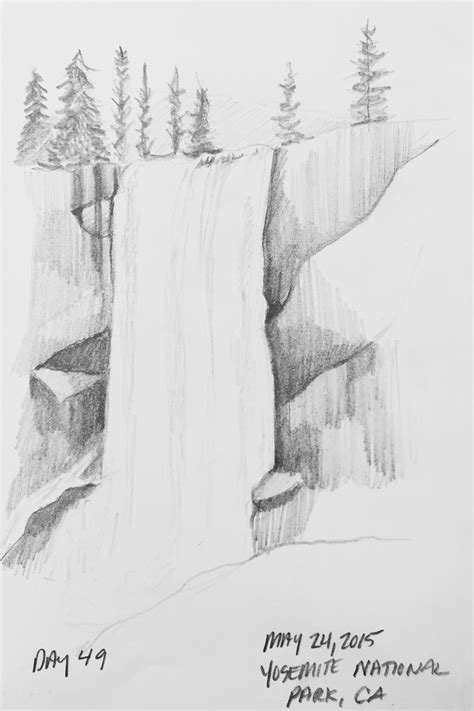 Easy Waterfall Drawing At Explore Collection Of