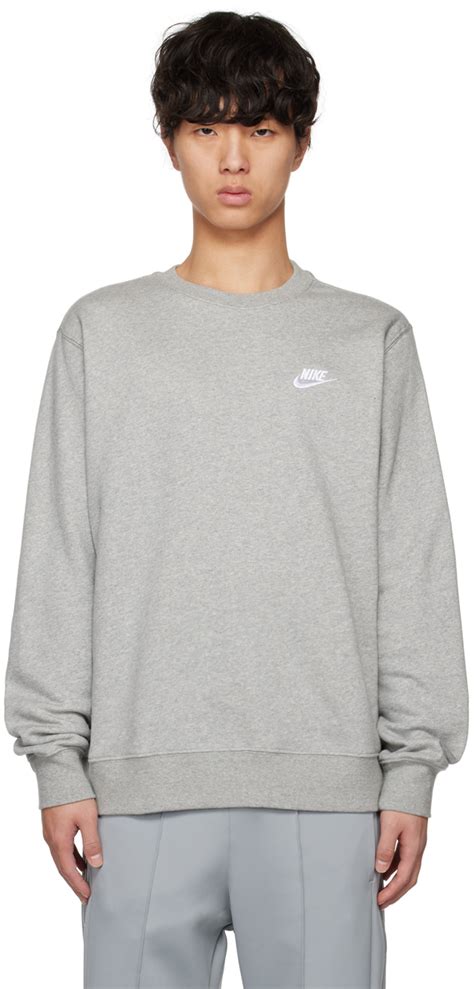 Nike Gray Sportswear Club Sweatshirt Ssense