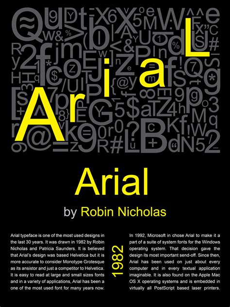 Arial Font Poster Book On Behance
