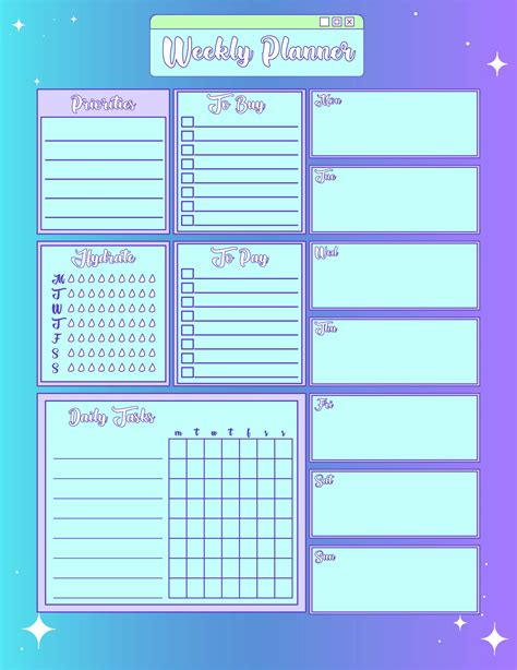 Free Printable Weekly Planner Calendars Printablee