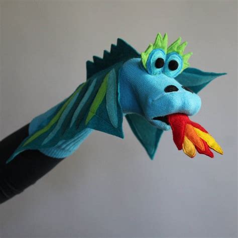 Museum Quality Turquoise Dragon Puppet Removable Fire Myth Etsy