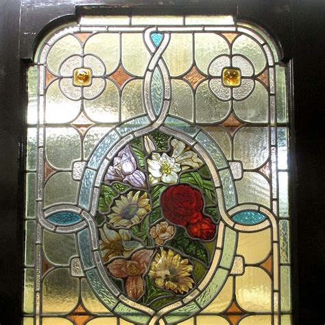 Highly Intricate Victorian Stained Glass Panel Sg0108 3 Period Home Style