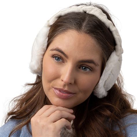Ladies Adjustable Folding Earmuffs Cream Heat Holders Reviews On