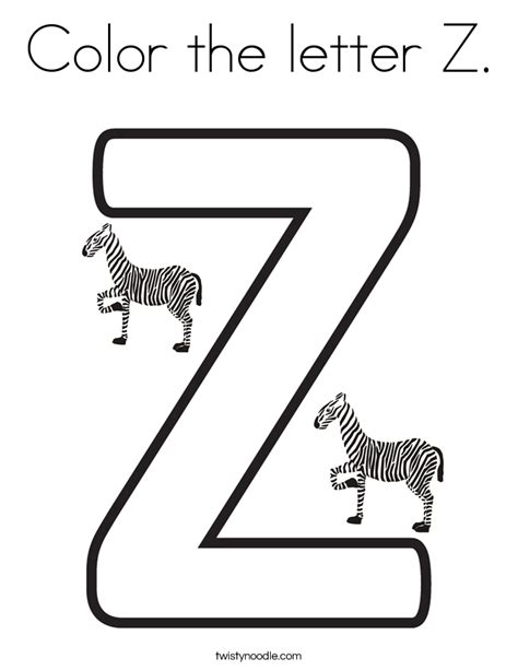 Letter Z Coloring Pages To Download And Print For Free Riset