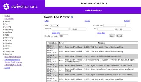 Swivel Core V4 Log Viewer Swivel Knowledgebase