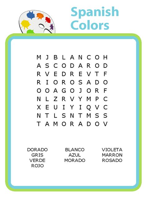 Free Word Search Puzzle Spanish Word Search 4 From Printablespanish