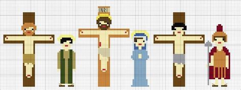 Crucifixion Craft Cross Stitch And Perler Bead Pattern Catholic
