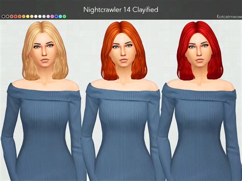 My Sims 4 Blog Nightcrawler 14 Hair Clayified By Kotcatmeow