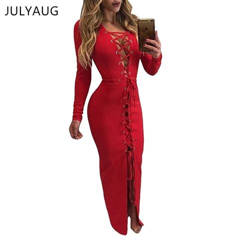 Women Sexy Bandages Cross Dress High Wasit Bodycon Dress Pencil Tight
