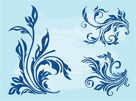 Floral Scrolls Layouts Vector Art And Graphics