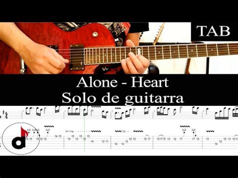 ALONE Heart GUITAR SOLO TAB Tutorial YouTube