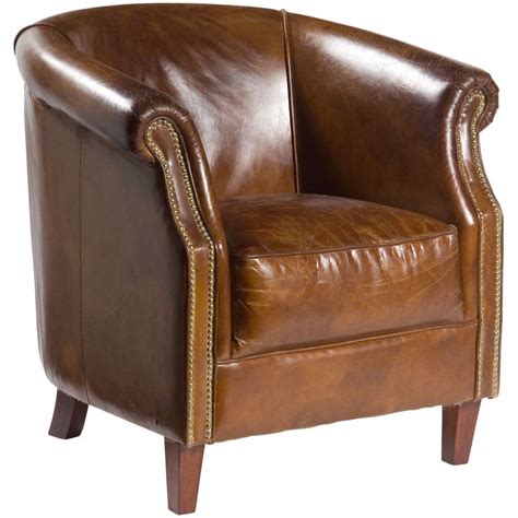 Not all of us are lucky enough to have a stylish home office, but for those of us that are, classic leather armchairs are the perfect finishing touches. Club Leather Armchair, Vintage Cigar | Leather armchair ...