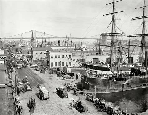 South Street Seaport 1901 New York Harbor Vintage New York New