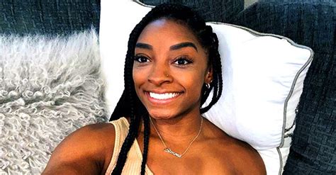 Simone Biles Flaunts Fit Body Braids In One Shoulder Beige Top Amid Quarantine In A New Post
