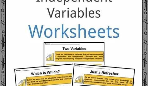 Dependent and Independent Variables Facts & Worksheets | Dependent and