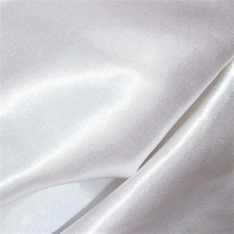 Bini Fabrics White Silky Satin Dress Fabric Plain Satin Material 4445