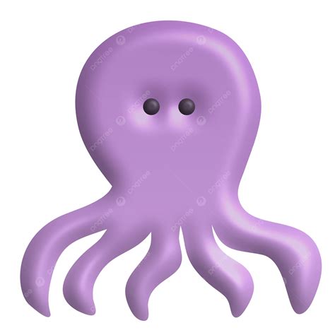 Cumi Binatang Lucu Untuk Anak Anak, Satwa, Cumi Cumi, 3d PNG Transparan