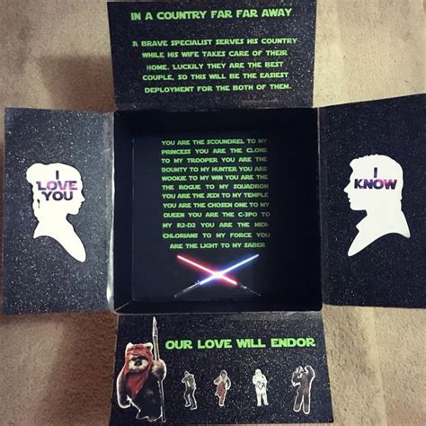 Star Wars Deployment Care Package I Made For My Husband Star Wars Diy Diy Star Wars Ts