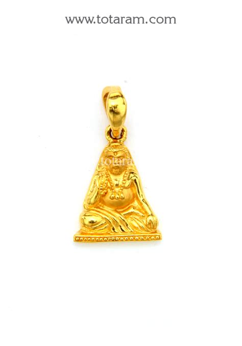 22K Gold Sri Guru Raghavendra Swamy Pendant 235 GP5136 In 2 750 Grams