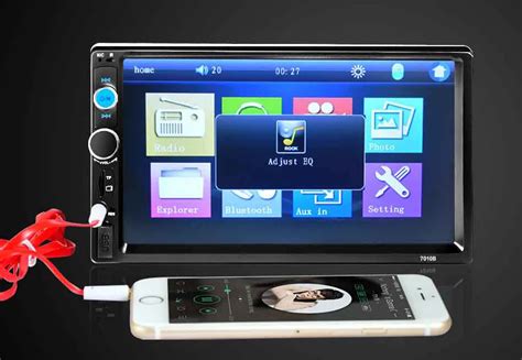 7010b 2 Din Car Radio Mp5 Player 7hd Touch Screen Bluetooth Phone