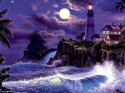 Night Lighthouse Wallpapers Top Free Night Lighthouse Backgrounds