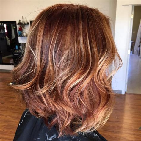 Check out this beautiful style. Deep Rose Gold with Caramel Lowlights | Hair color auburn ...