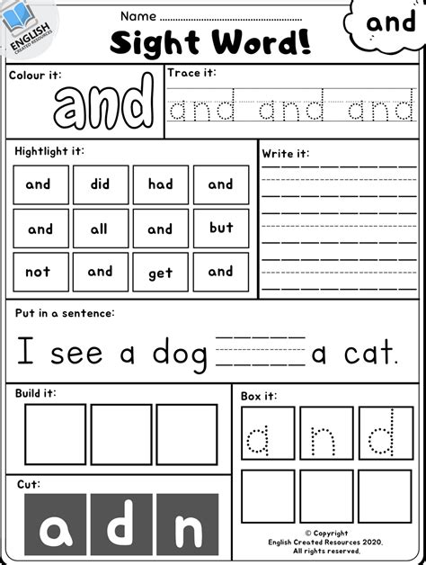 What Sight Word Worksheet