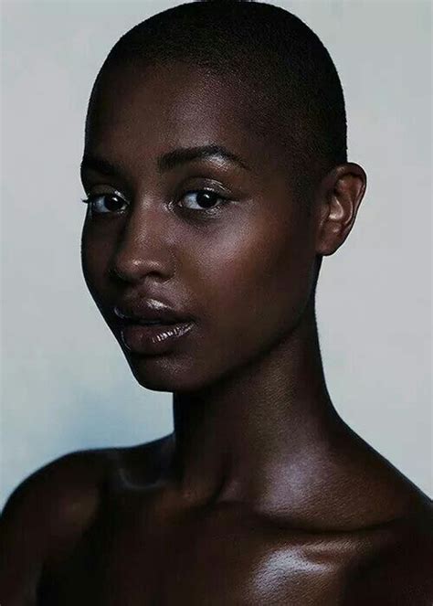 Brown Skin Dark Skin Hair Care Advice Bald Hair African Beauty Poses Beautiful Black Women