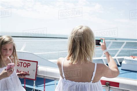 Girls On Boat Stock Photo Dissolve