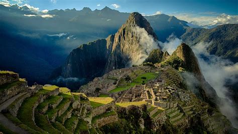 Nature Landscape Mountain Sunrise Mist Machu Picchu Peru World