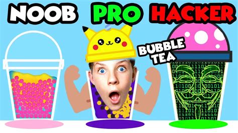 Can We Go Noob Vs Pro Vs Hacker In Bubble Tea App Prezley Youtube