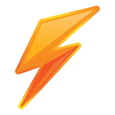 Orange Lightning Bolt Icon Cartoon Style 14359623 Vector Art At Vecteezy
