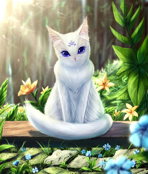 Fantasy Cat Cute Majestic Tail Fantasy Hd Phone Wallpaper Peakpx