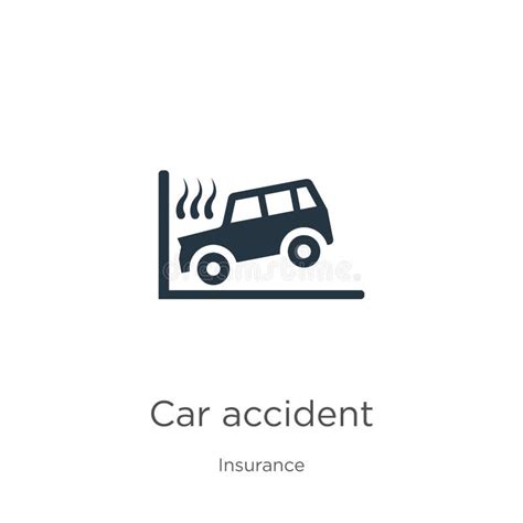 Car Accident Icon Vector Trendy Flat Car Accident Icon From Insurance