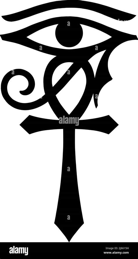 Egyptian Symbol Ankh With Eye Of Horus Vector Illustration Stock Vector Image And Art Alamy