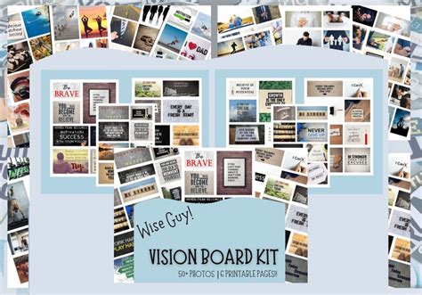 Mens Vision Board Kit Bundle Vision Board Printable Etsy
