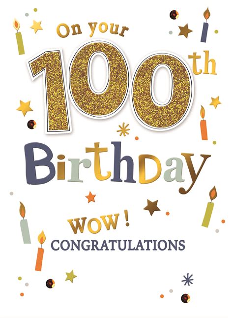 On Your 100th Birthday Greeting Card Cards