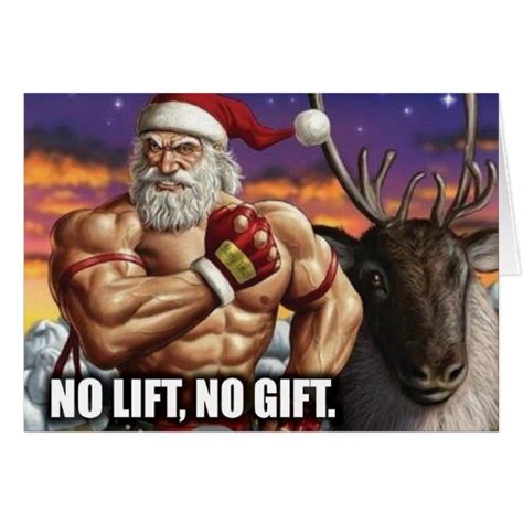 Christmas Greeting Card Gym Motivation Zazzle
