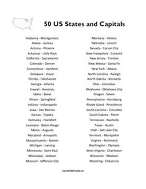 Summary of all us states in alphabetical order. List of States in Alphabetical Order | Geography ...