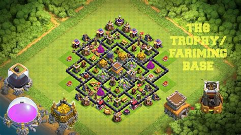 It defends really well against a lot. Town Hall 8 Best Trophy Base - fasrslow